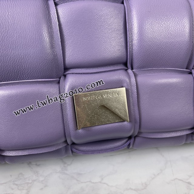 Bottega veneta高端女包 96008薰衣草紫 寶緹嘉新款枕頭鏈條包 BV經典款單肩斜挎手提女包  gxz1234